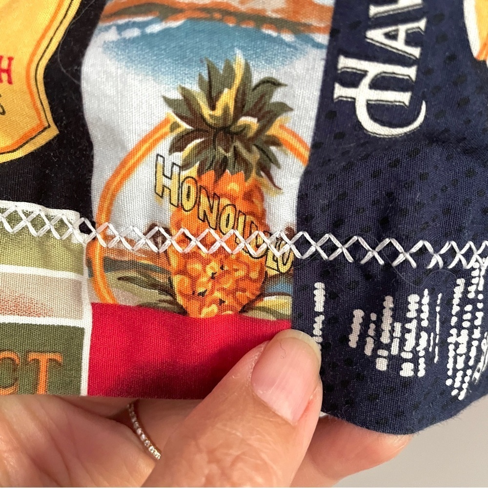 Handmade Hawaiian / Pineapple Postcard Print Paperbag Shorts - Medium - Picture 7 of 12